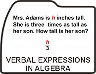 verbal expressions algebra